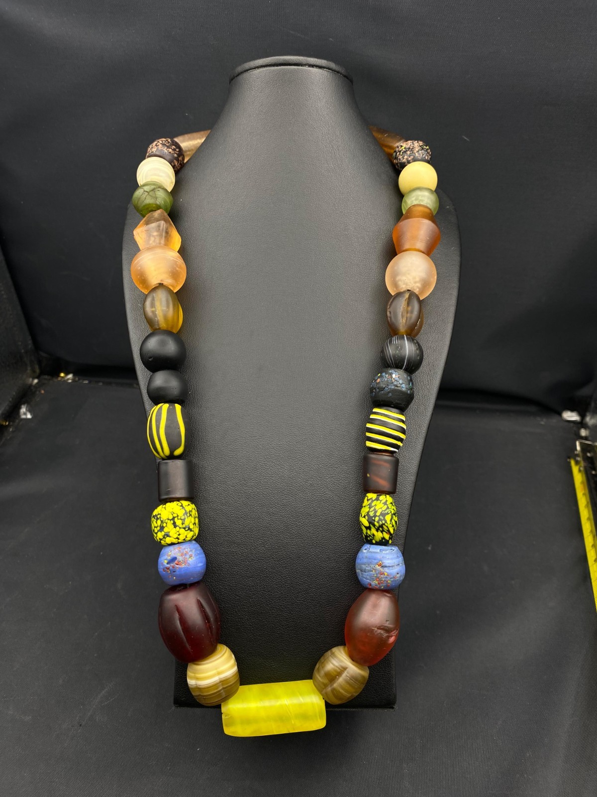 Vintage Multi-Colour African Trade Glass Beads Necklace