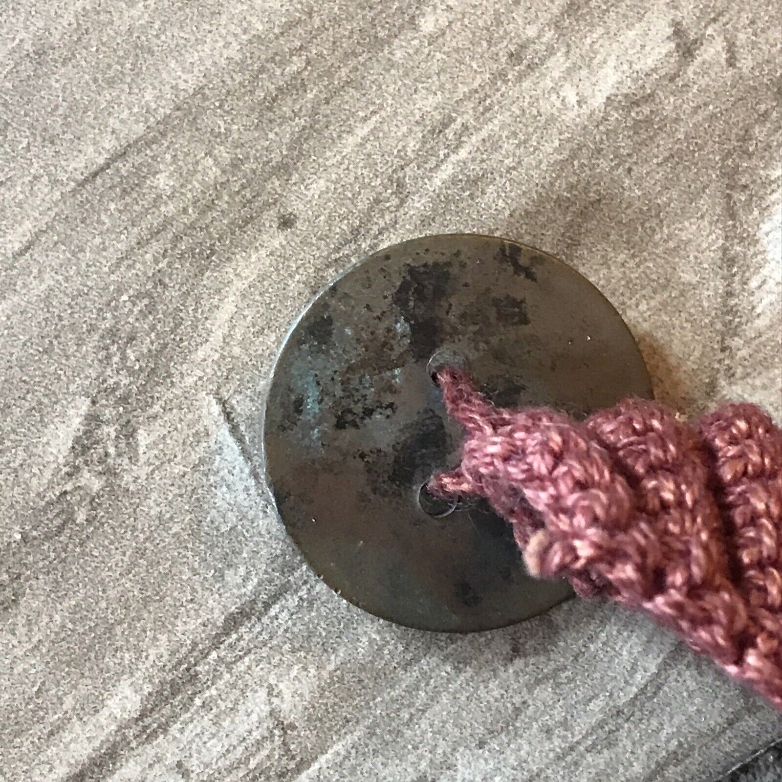 Vintage Tribal￼ Brown Naga Bead Necklace, India Quarter Coin Closure