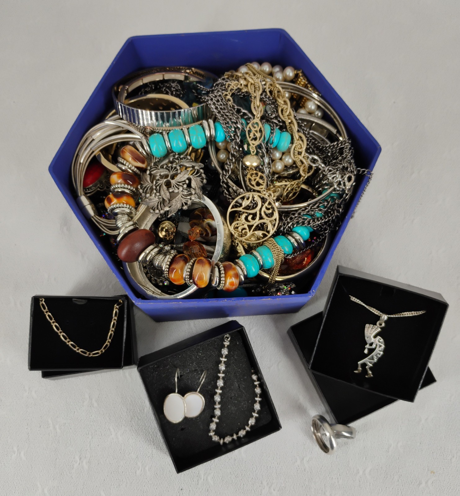 Vtg-Modern Jewelry Lot Wearable Signed 925, 14KGP Lia Sophia Napier Avon No Junk