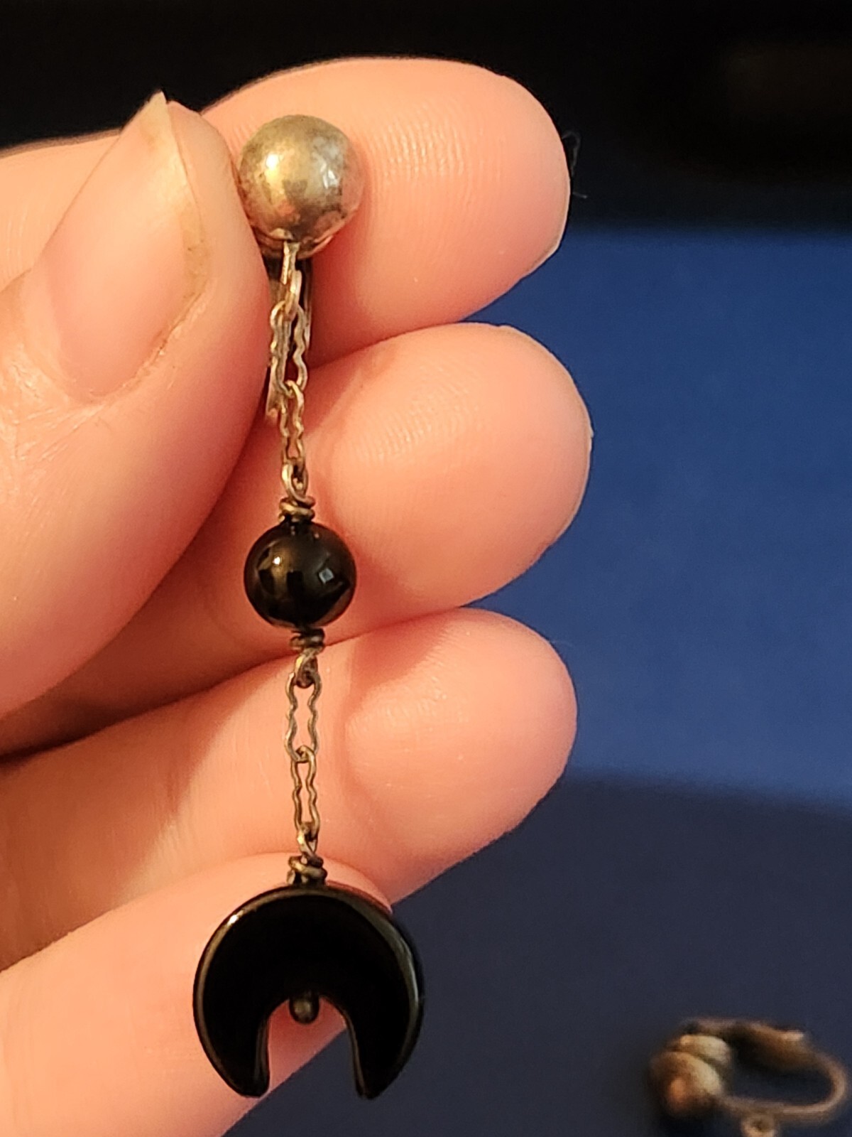 Sterling Silver Onyx Dangle Earrings