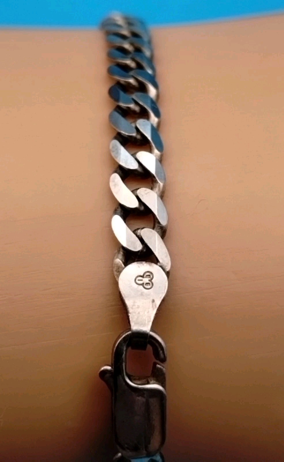 Sterling Silver 4mm 925 Cuban Chain 7.25 inch Bracelet 6.4g