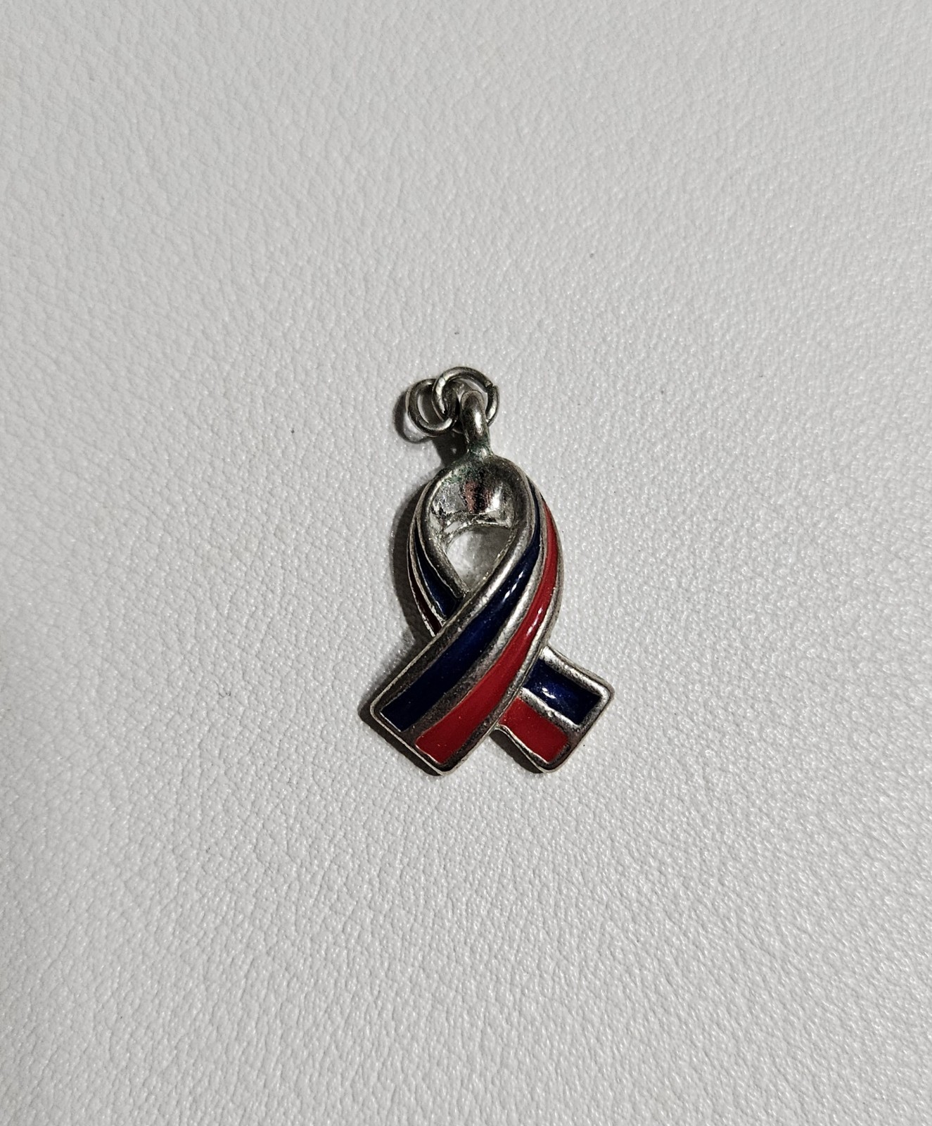 250th ANNIVERSARY Ribbon 3D Patriotic Flag Enamel Charm America Fourth Of July