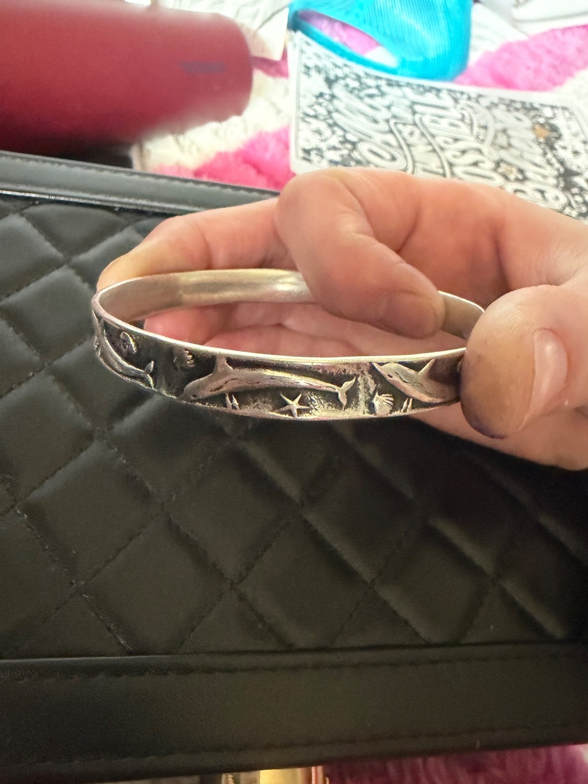 James Avery Rare Retired Dolphin Sterling Silver Bagle