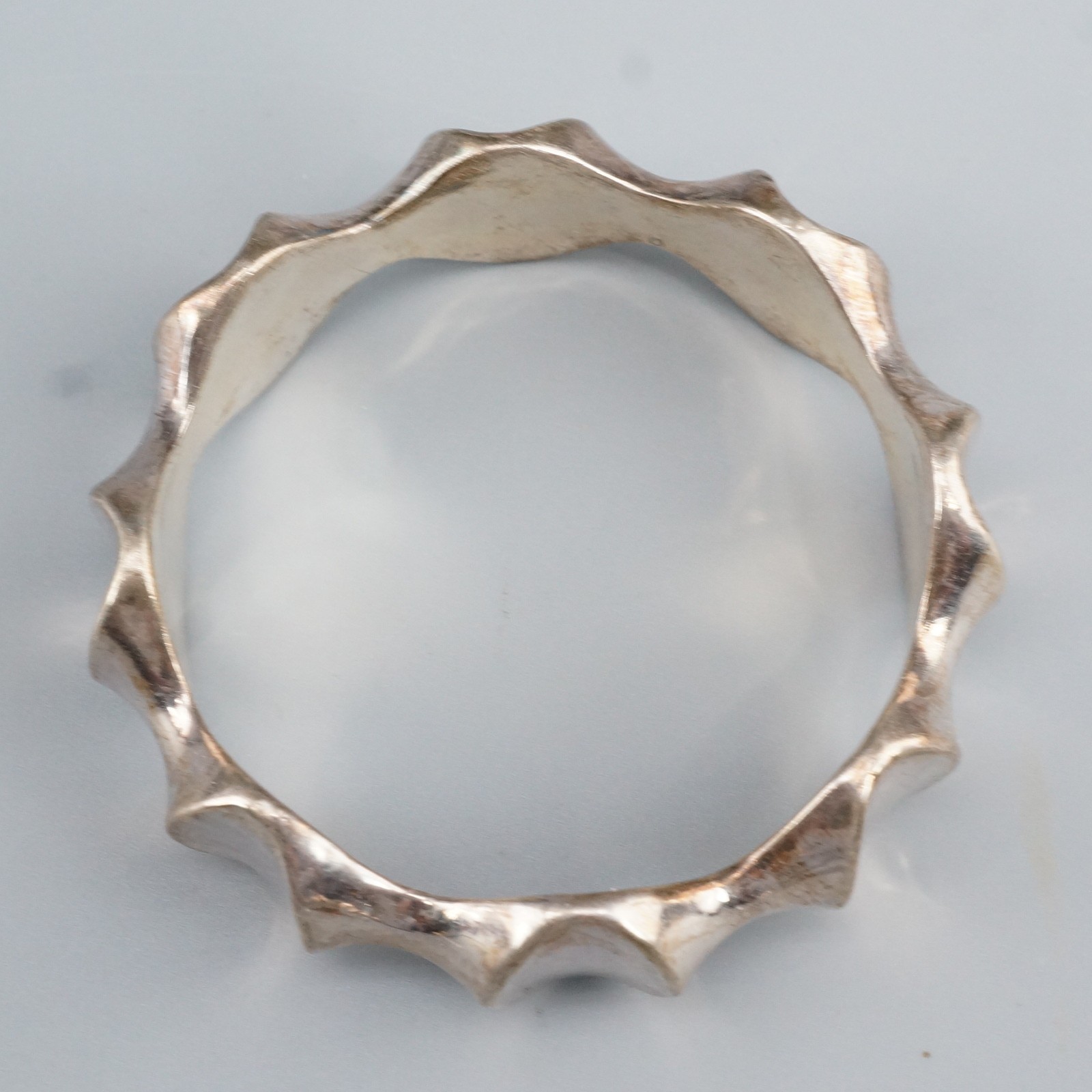 Vintage Sterling Silver 925 Wave Modernist Bracelet Heavy 31.2 Grams 7.5″