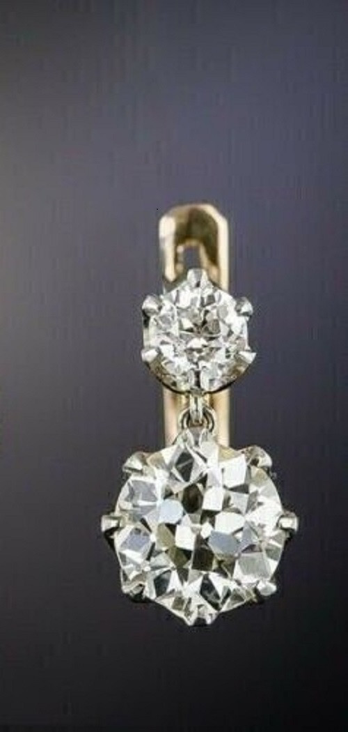 3Ct Art Deco Style Round Diamond Drop Dangle Engagement 14K Gold Finish Earrings