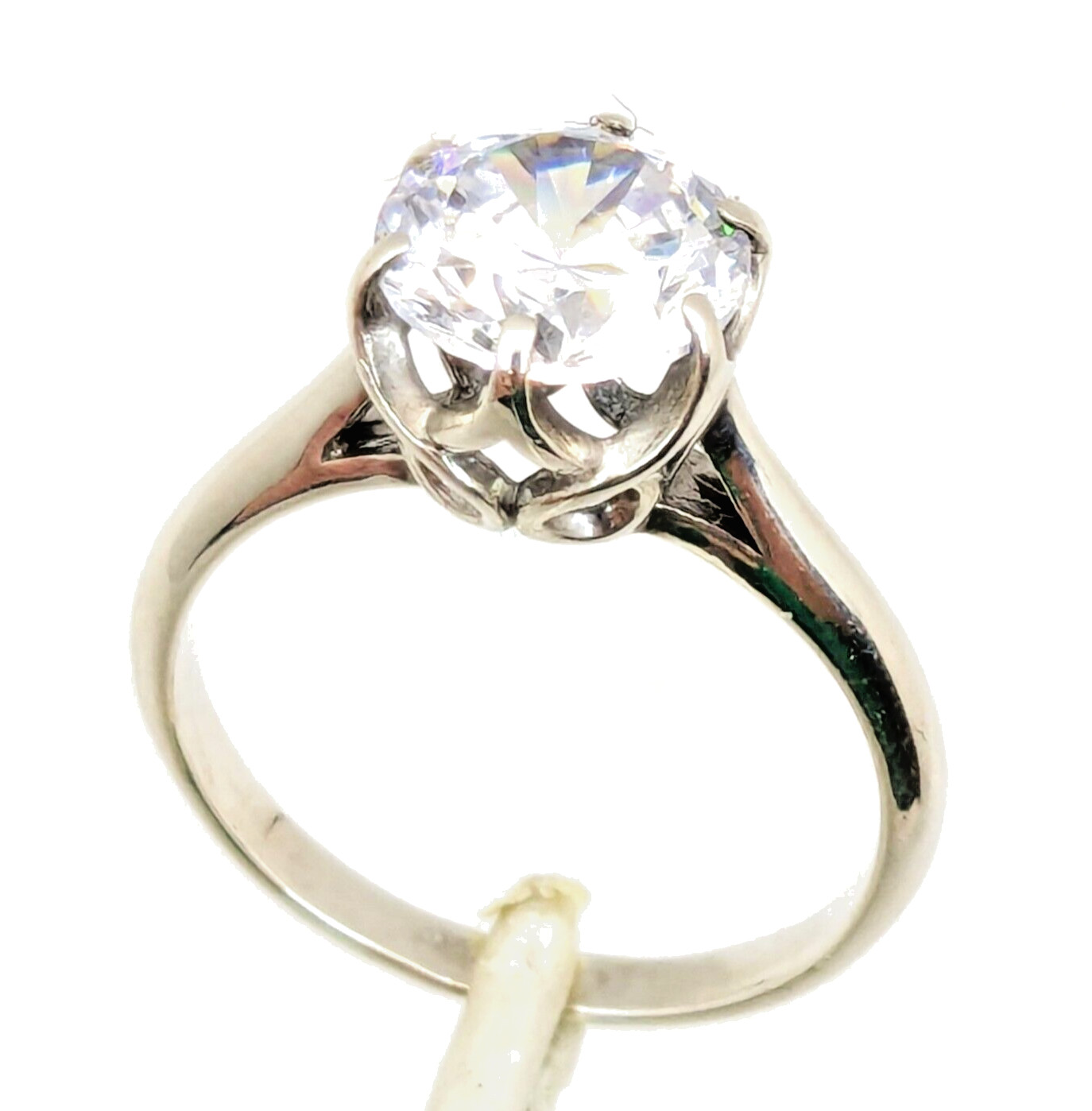 Vintage Luxury RING Silver 925 with Big Bright Stone -size: 6US (16.5mm) | #64
