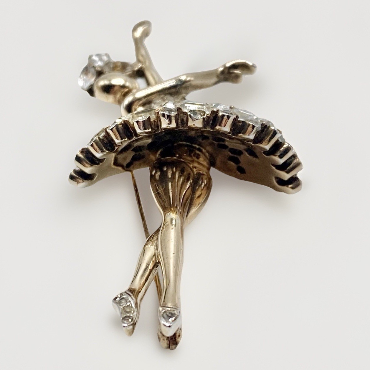 Vintage Crown Trifari Alfred Philippe Symphony Ballerina Rhinestone Brooch