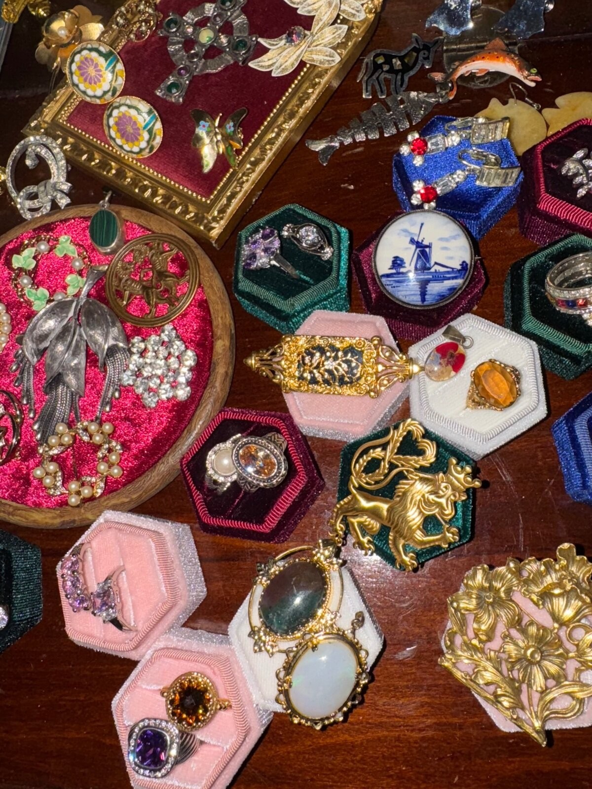 High End Rhinestone Vtg Jewelry Lot Kramer Juliana Coro Trifari Boucher Judy-Lee
