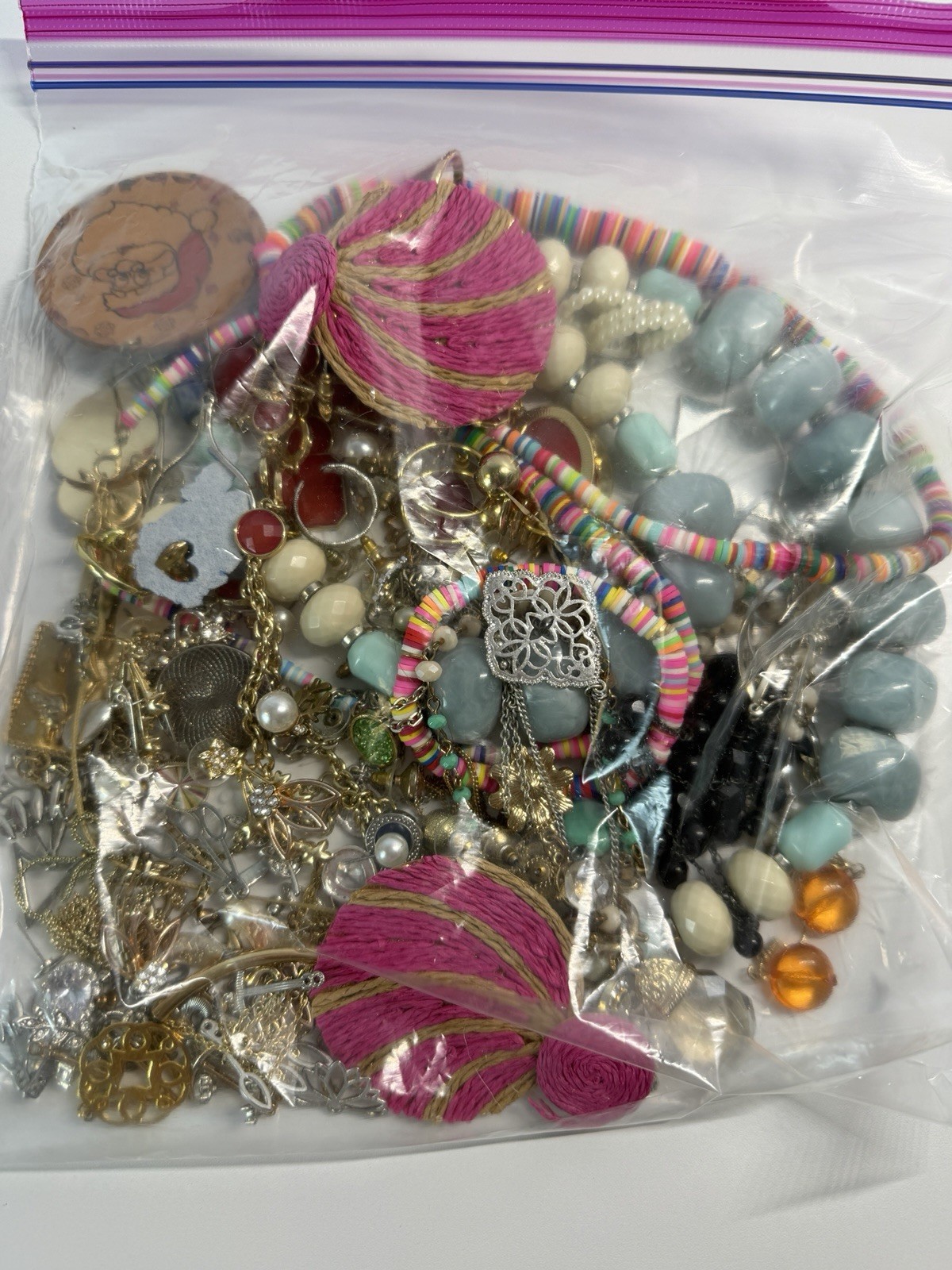 Mixed Wearable Jewelry Lot Modern Necklace Earrings & Rings 1.3 lb