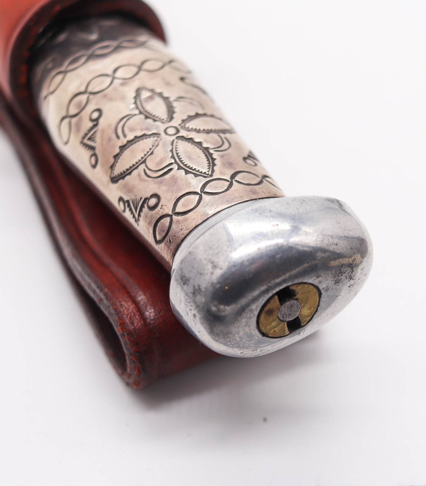 MARBLE’S Antique Ideal Hunting Knife Western Navajo .925 Sterling Silver Handle
