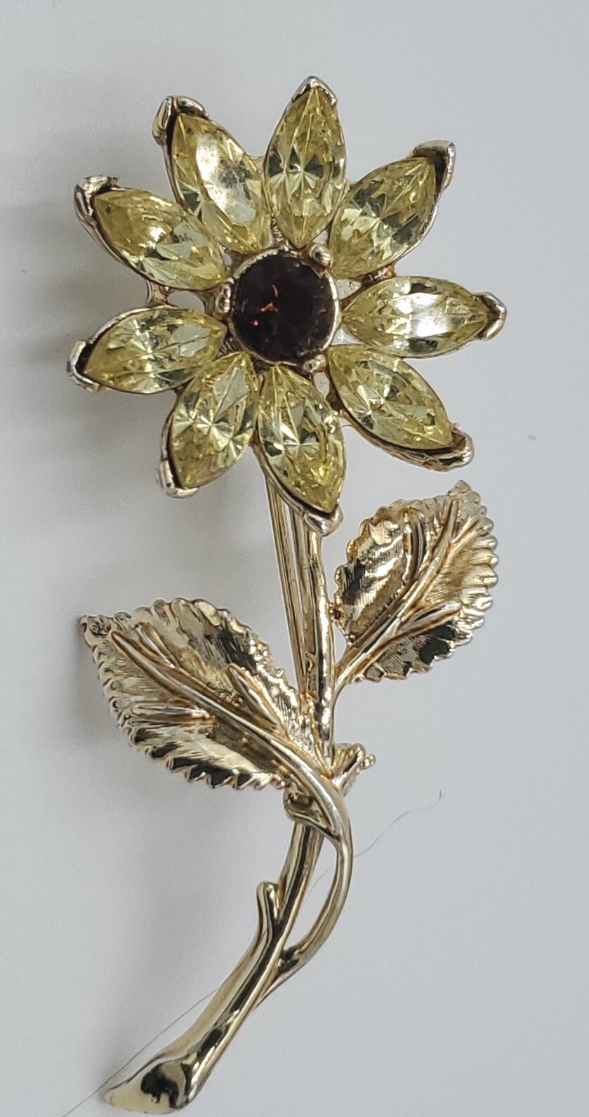 Vintage Edlee Brooch Pin- Stunning floral flower Mid-century Brooch- Dazzling