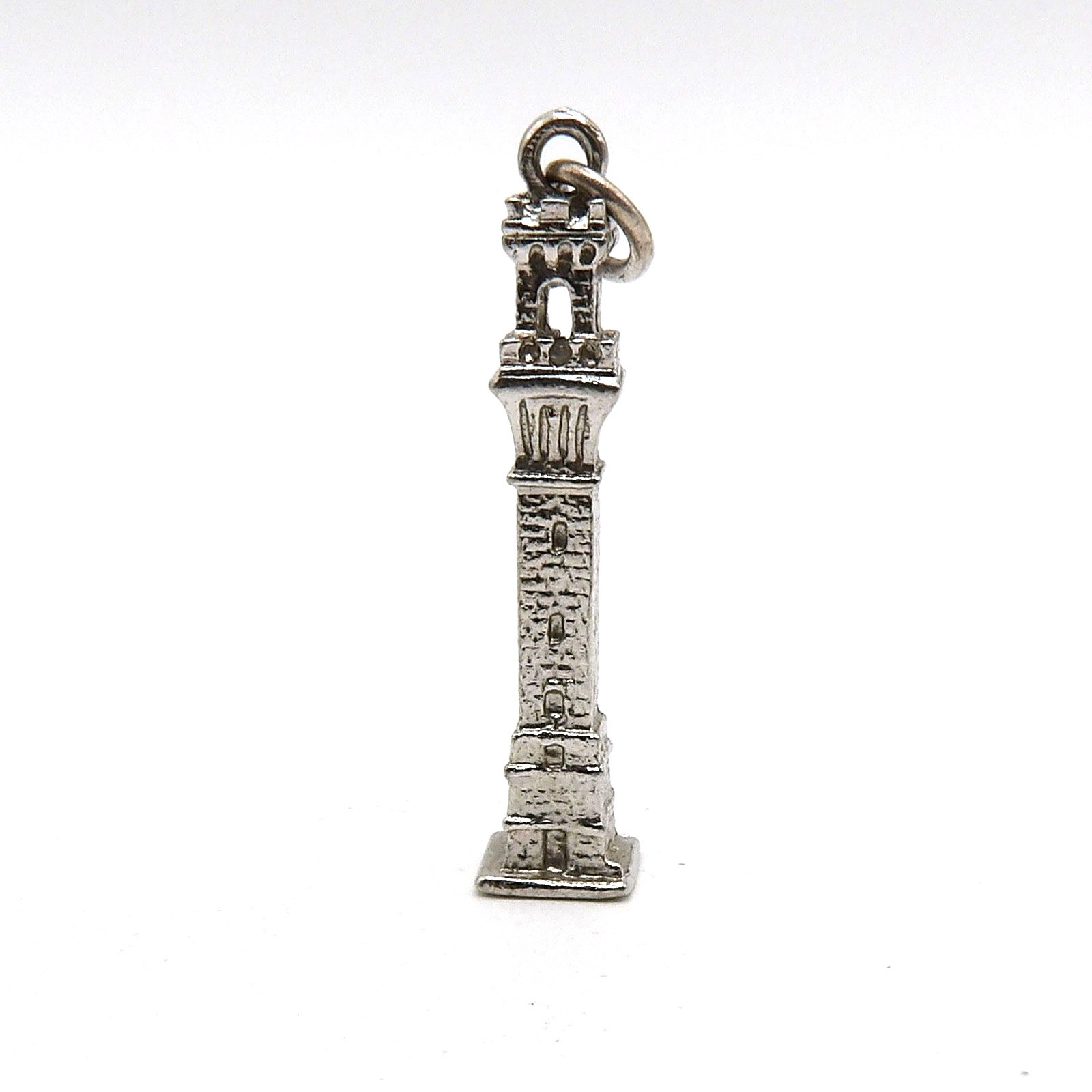Silver Plated Pilgrim Monument Provincetown Massachusetts Cape Cod Charm Pendant