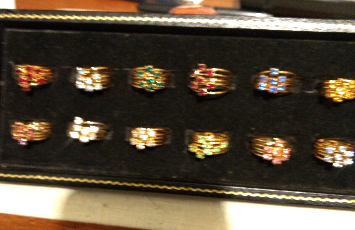 Lot of Birthstone rings 12