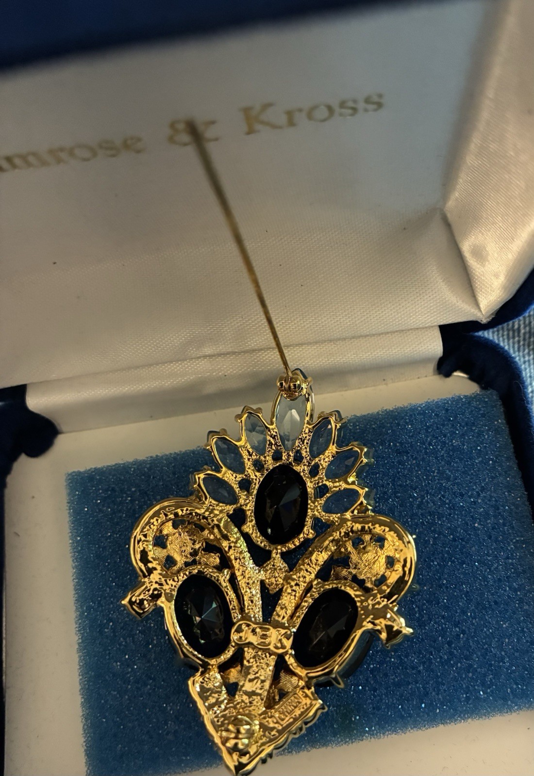 Jacqueline Kennedy Camrose & Kross | French Blue Crystal Brooch Pin