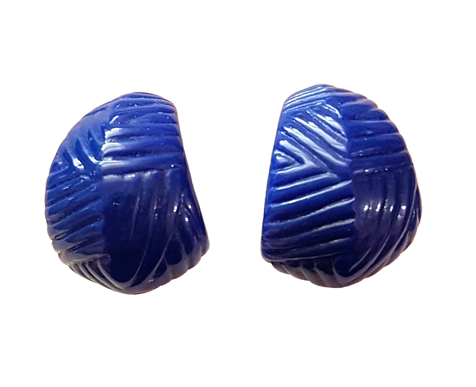Avon Marrakesh Pierced Earrings 1988 VTG Hypo-Allergenic Nickel Free Blue Hoops