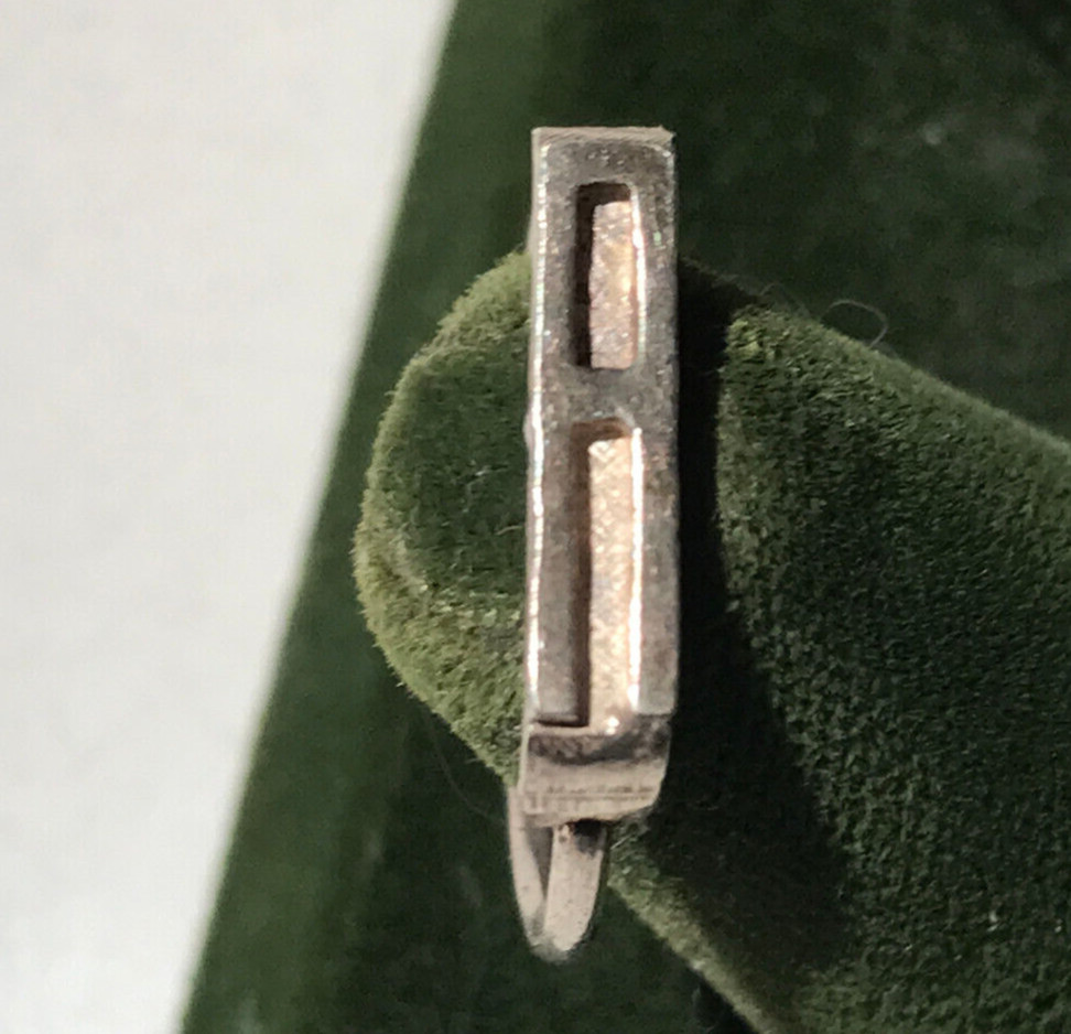 Vintage Sterling Silver Stamped Typebar Monogram “A” Ring Size 6 Adjustable