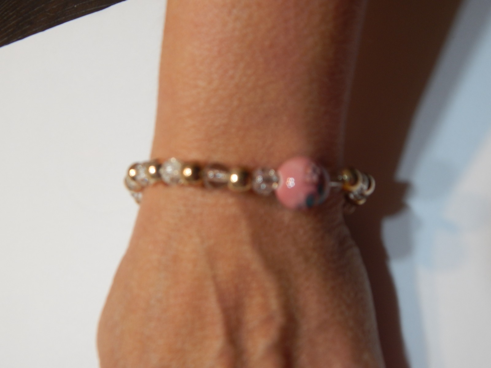 necklace women 19in Painted Porcelain with matching Bracelet (N19)