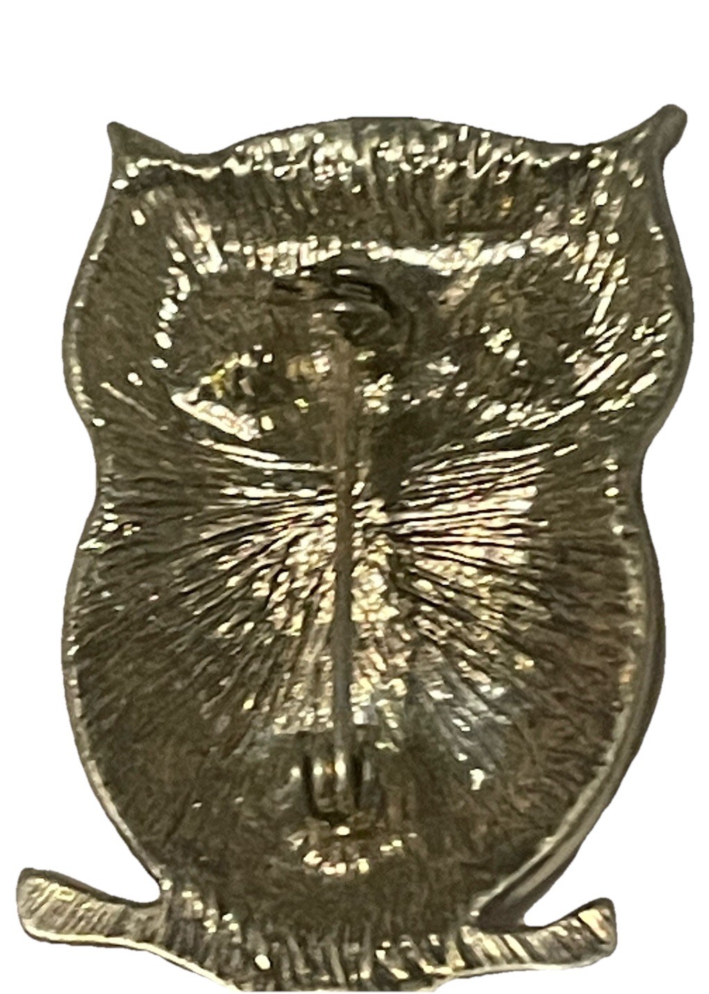 Vintage Rhinestone Owl Brooch Pin Gold Tone Brown Enamel Retro Costume Jewelry