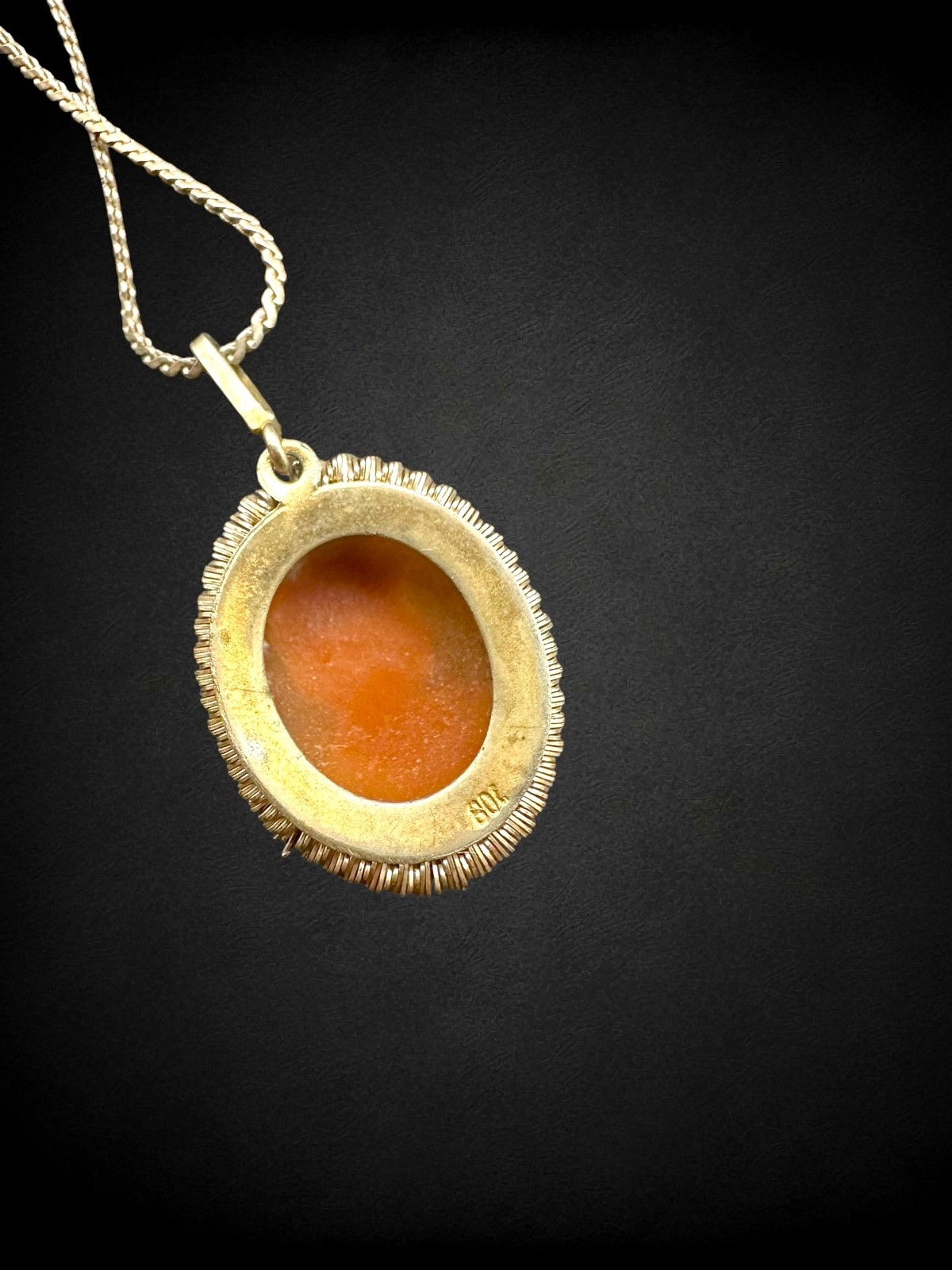 Vintage Italian Cameo 800 Silver Jewelry Set in Box Ring Necklace Earrings
