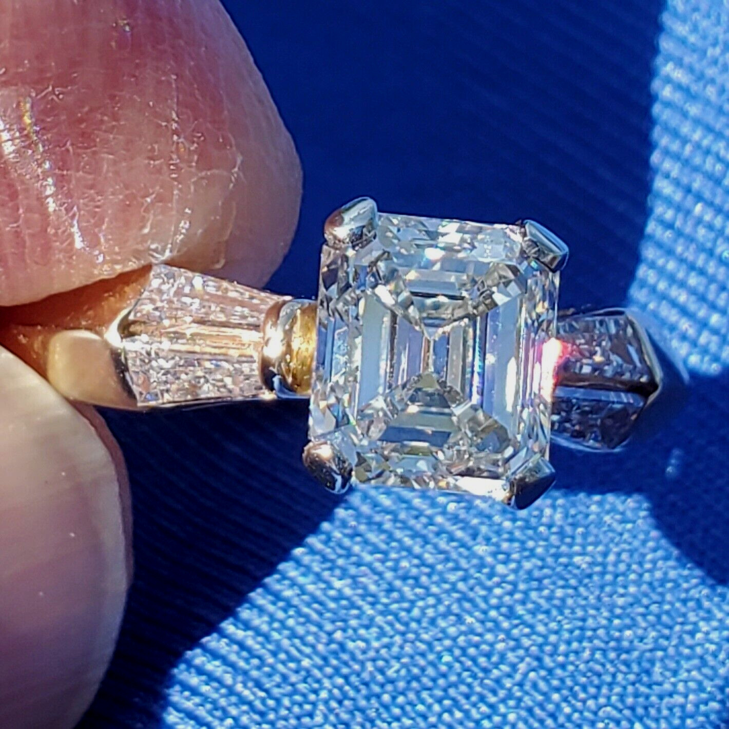 Original EARTH MINED DIAMOND Deco Engagement Ring Vintage Style Solitaire 14K