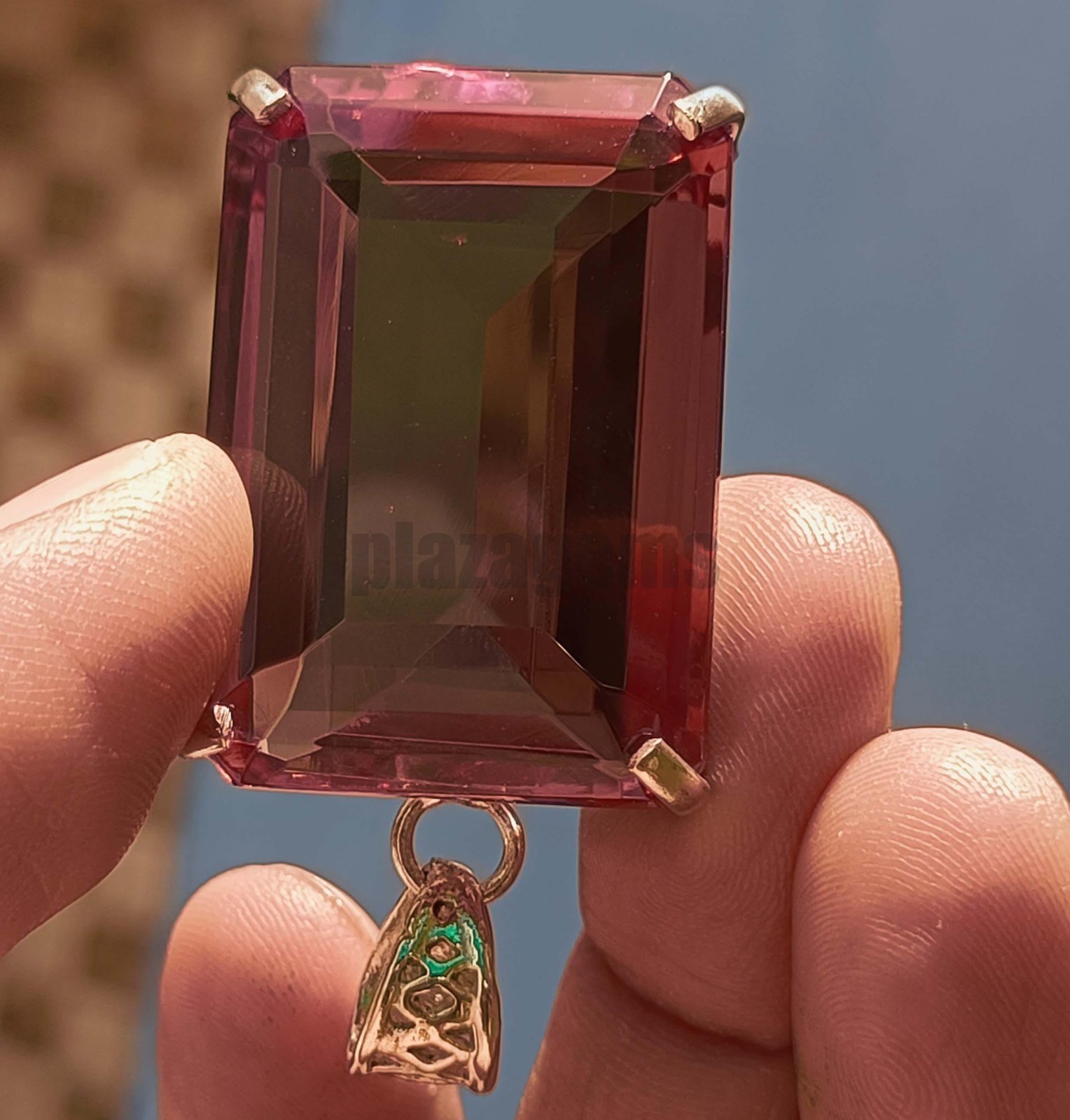 120 Ct Natural Color Change Alexandrite Emerald Cut Certified Loose Gemstone 6k