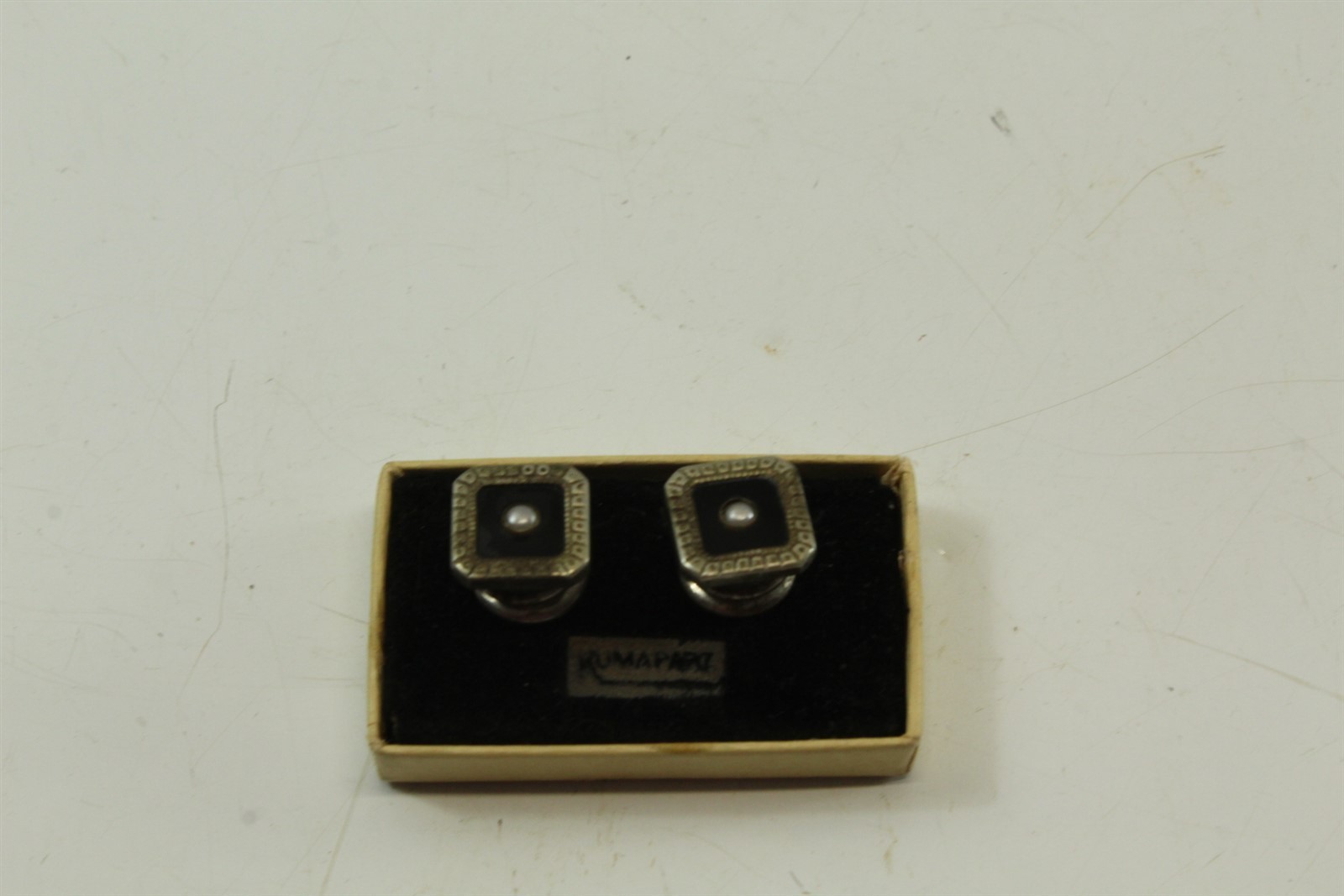Vintage Snap Cufflinks Silvertone Alloy