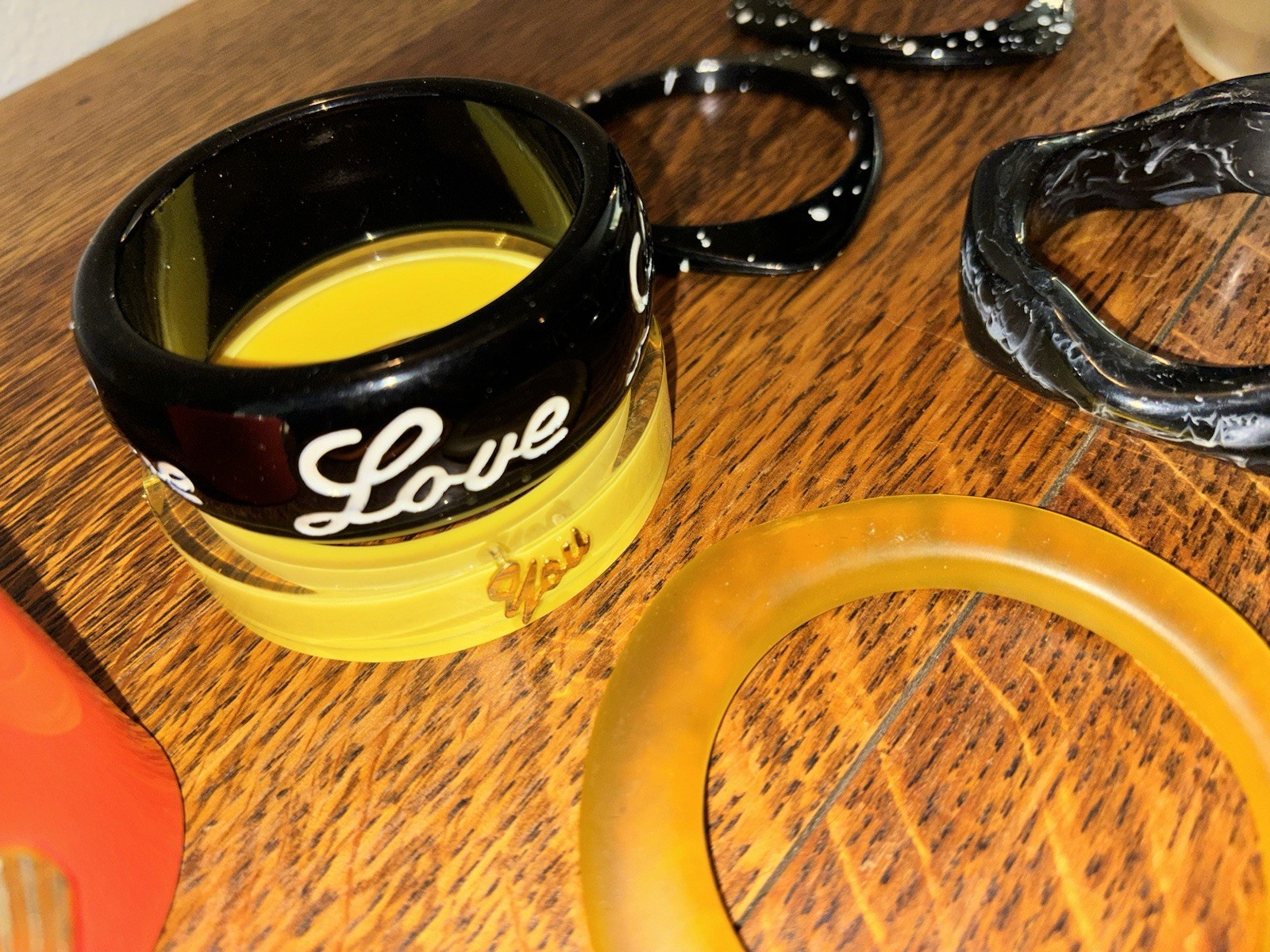 Bangle Bracelet Bundle – Plastic, Resin, Wood Mixed Lot of 31