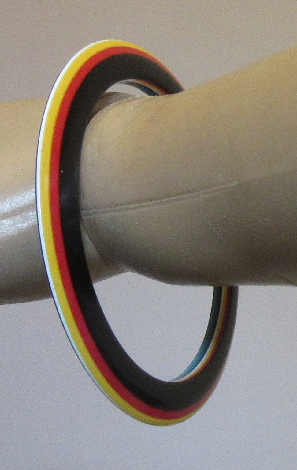 Vintage Multicolor Layered Laminated Bangle cellulose acetate plastic 6.5″ small