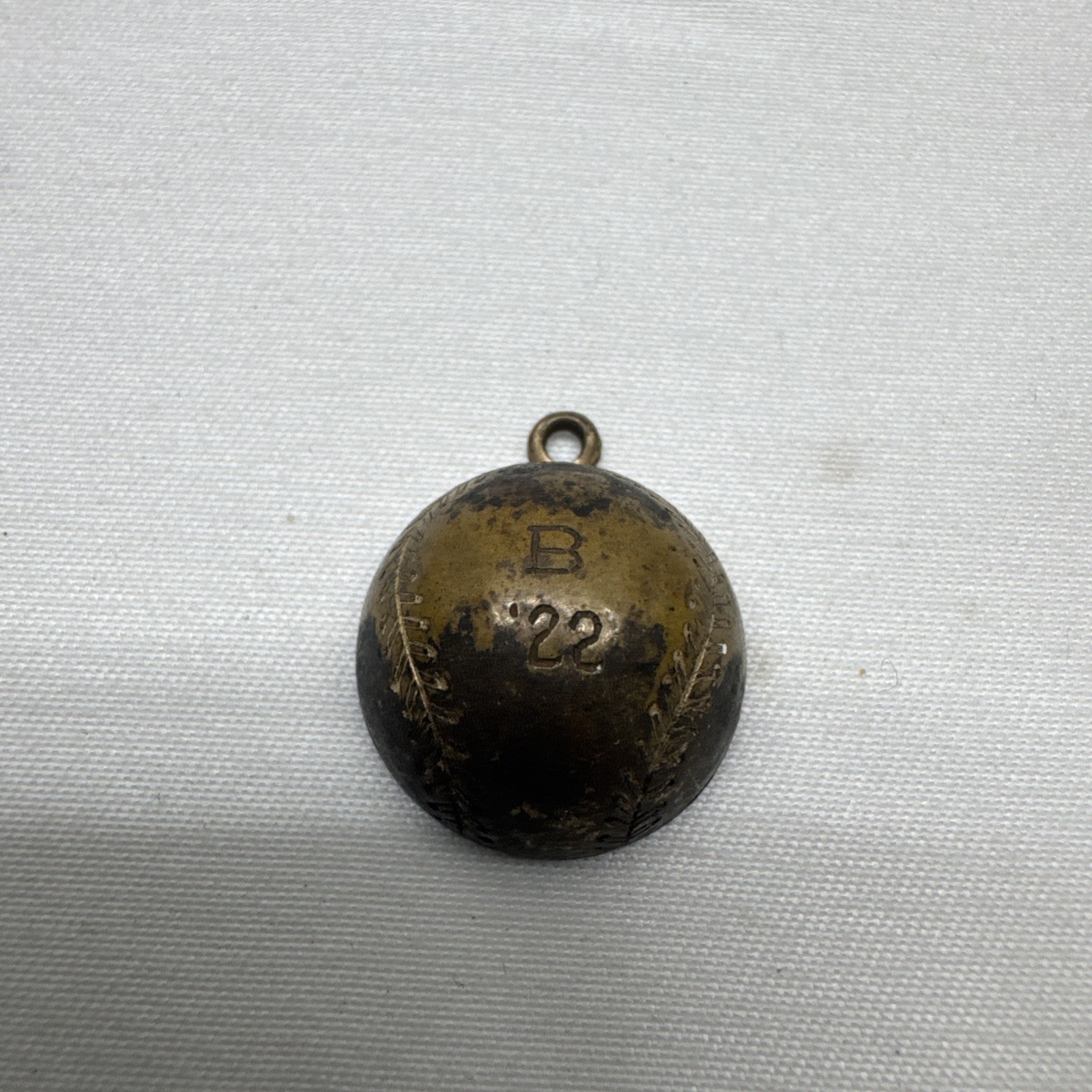 (2) Antique 1921 1922 Baseball Pendants Gold Filled Plated? Inscribed No Stamp