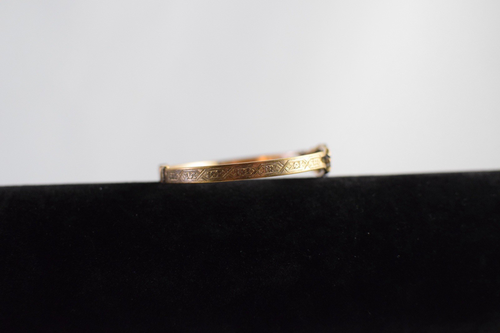 Antique Victorian Rolled Gold Floral Expandable Bangle Bracelet Read