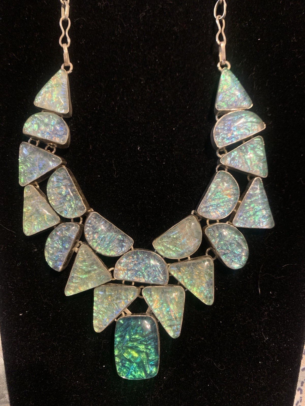 Vintage Beautiful Statement Necklace Marked 925 From India *See Description*