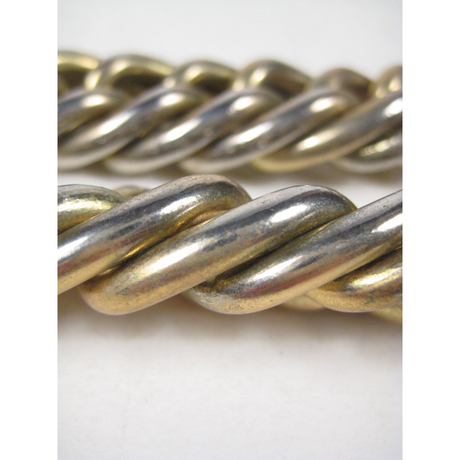 Necklace 19 In Metal Goldtone Chain Statement Festival Heavy Vintage Toggle WEAR