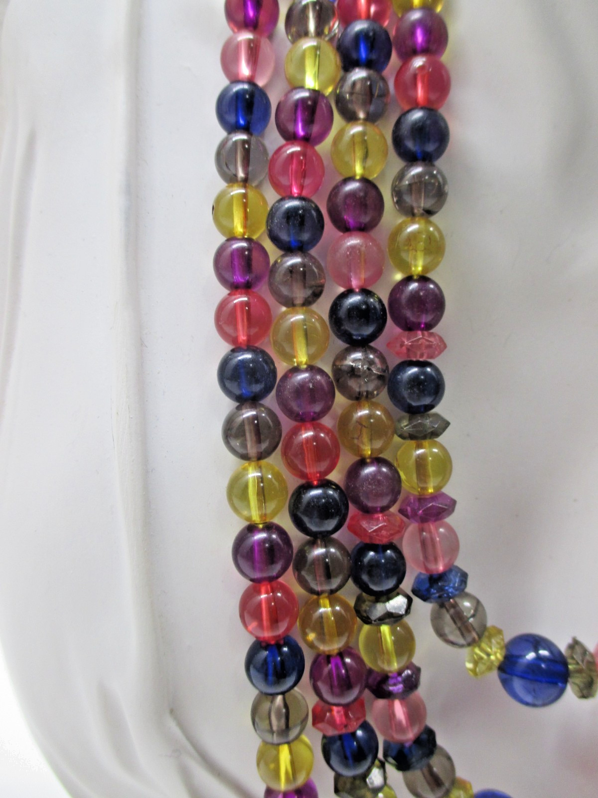 Vintage Multicolor Beaded Necklace and Bracelet Set