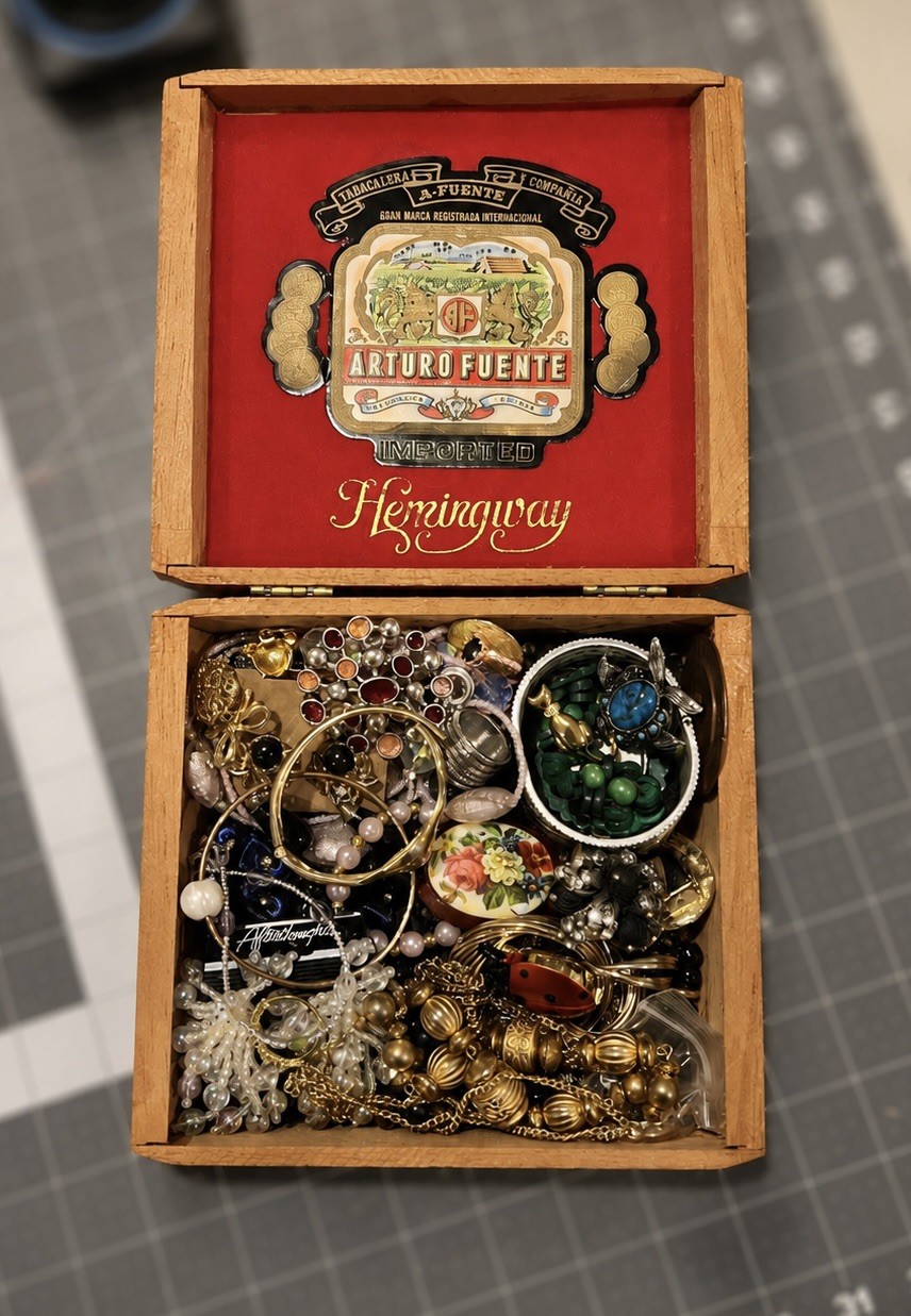 Vintage Box Lot COSTUME JEWELRY 40+ Pieces All Wearable & Nice