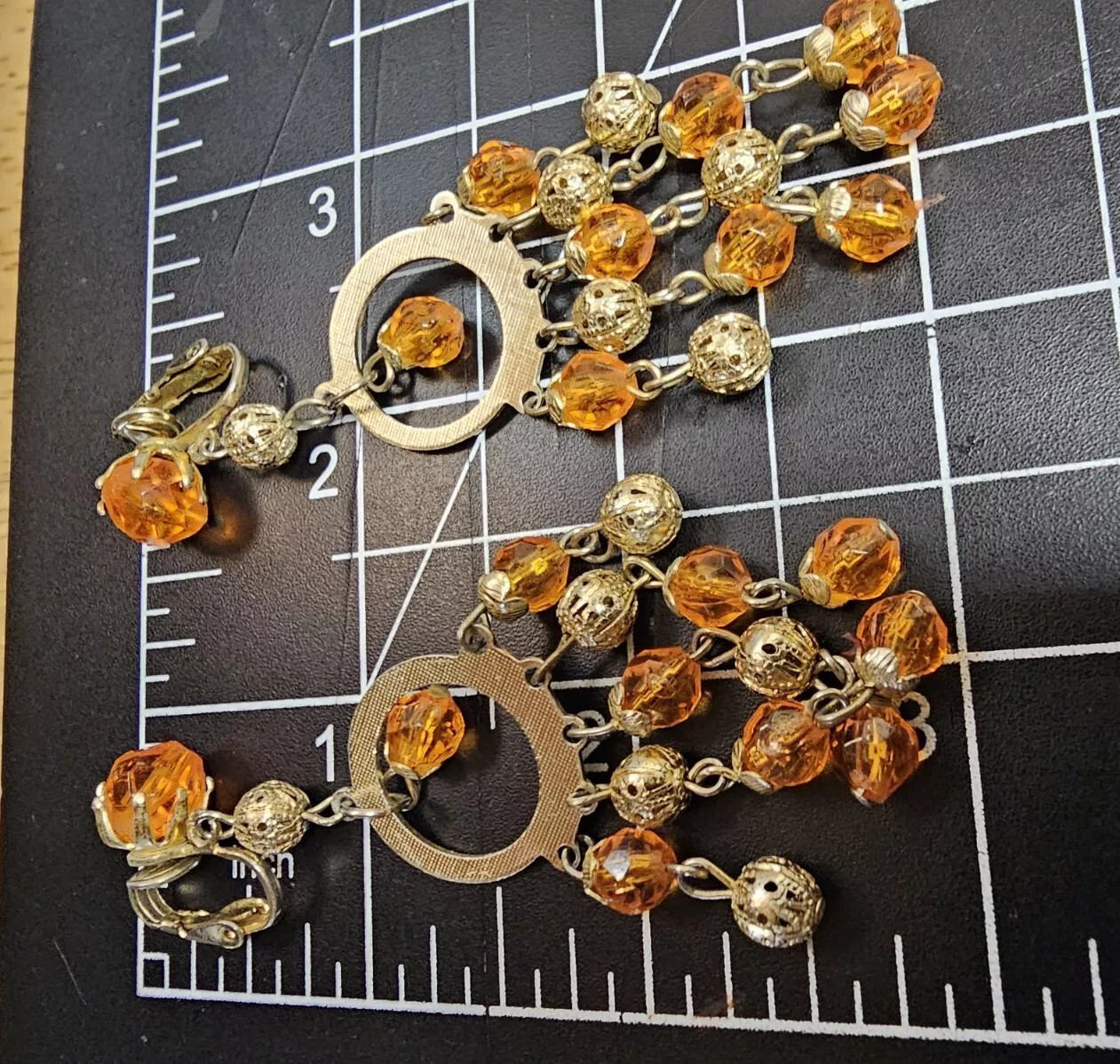 Earrings Antique Costume Marked Hong Kong & Japan 3 Pairs
