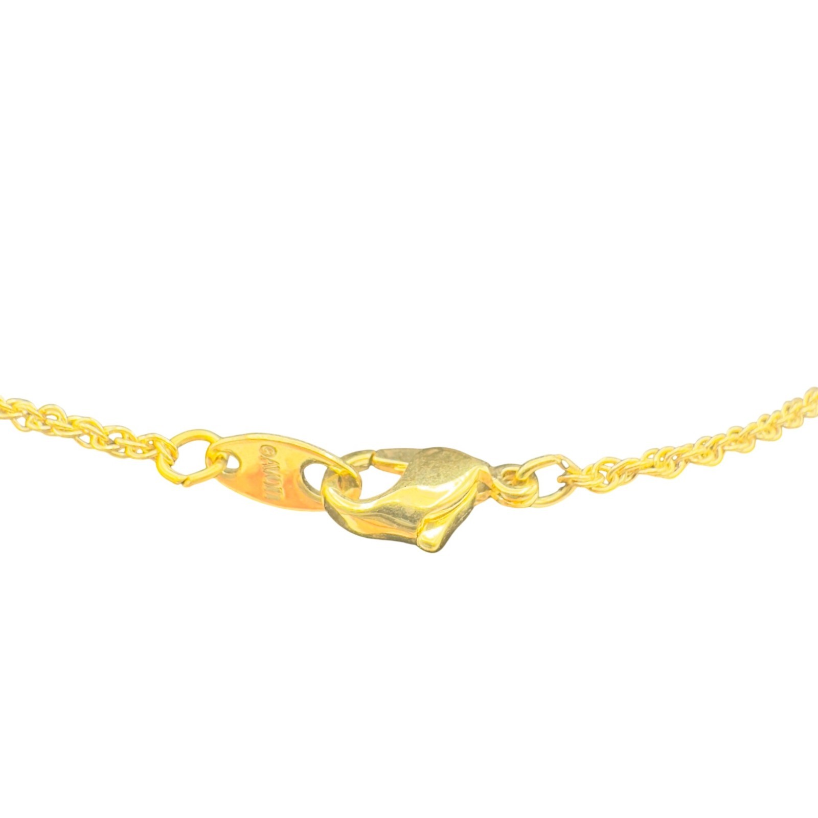 Avon Gold-Tone Necklace With Purple and Clear Gem Pendant Elegant Design