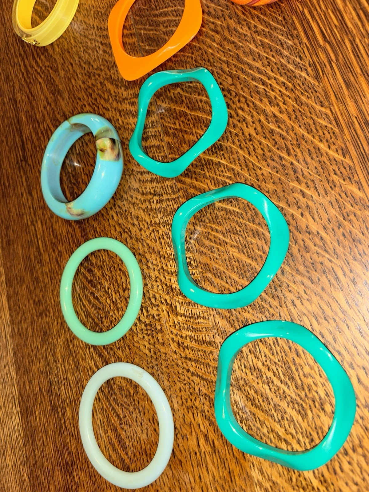 Bangle Bracelet Bundle – Plastic, Resin, Wood Mixed Lot of 31