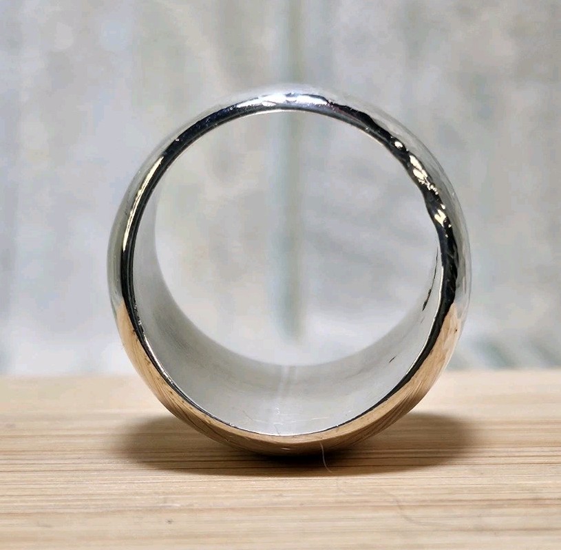 Sterling SILVER THICK “A” SIGNET Ring ~ ANTIQUE Size 7 Monogram 925 HEAVY 13.7g