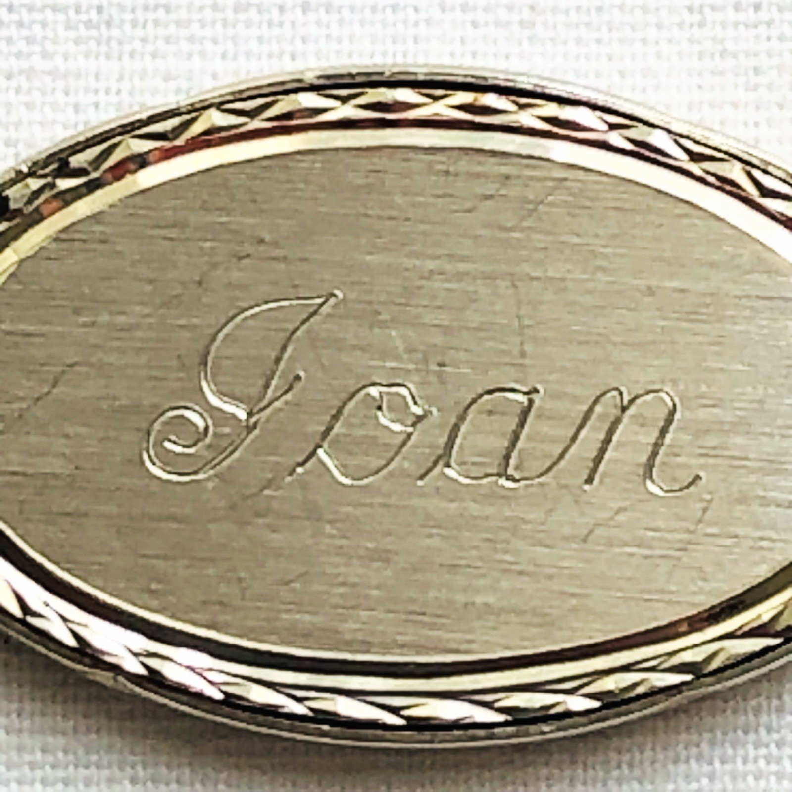 Speidel Joan ID Identity Cursive Name Bracelet Vintage Signed Jewelry Gift 7”