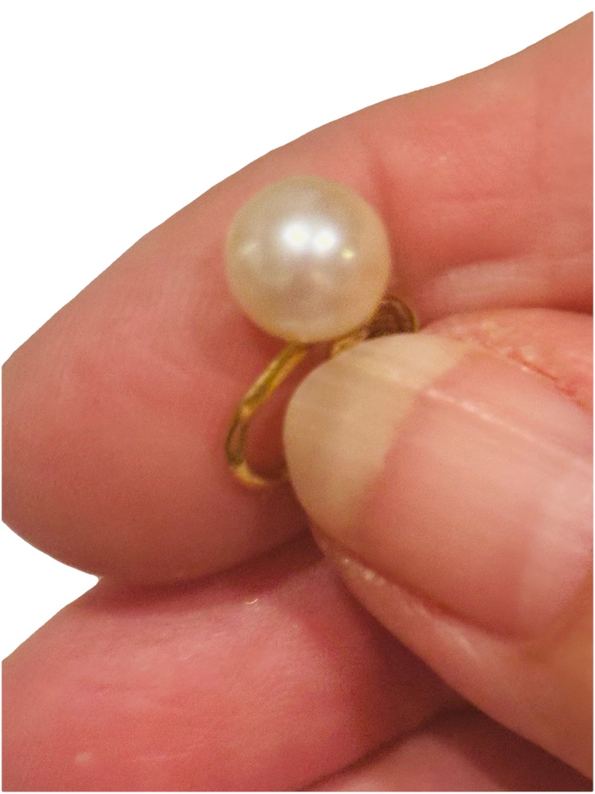 LANE CRAWFORD HONG KONG VINTAGE 196Os PEARL EARRINGS 14k. “LC” Stamped! Screw-on