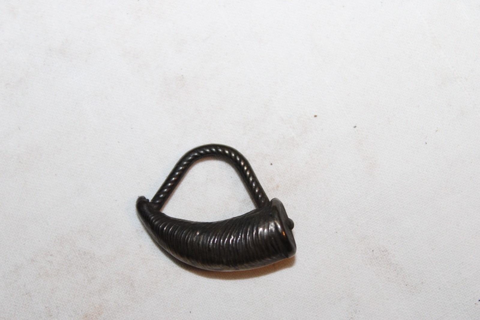 Vintage Davy Crockett Horn-Shaped Silver Tone Classic Retro Charm Pendant