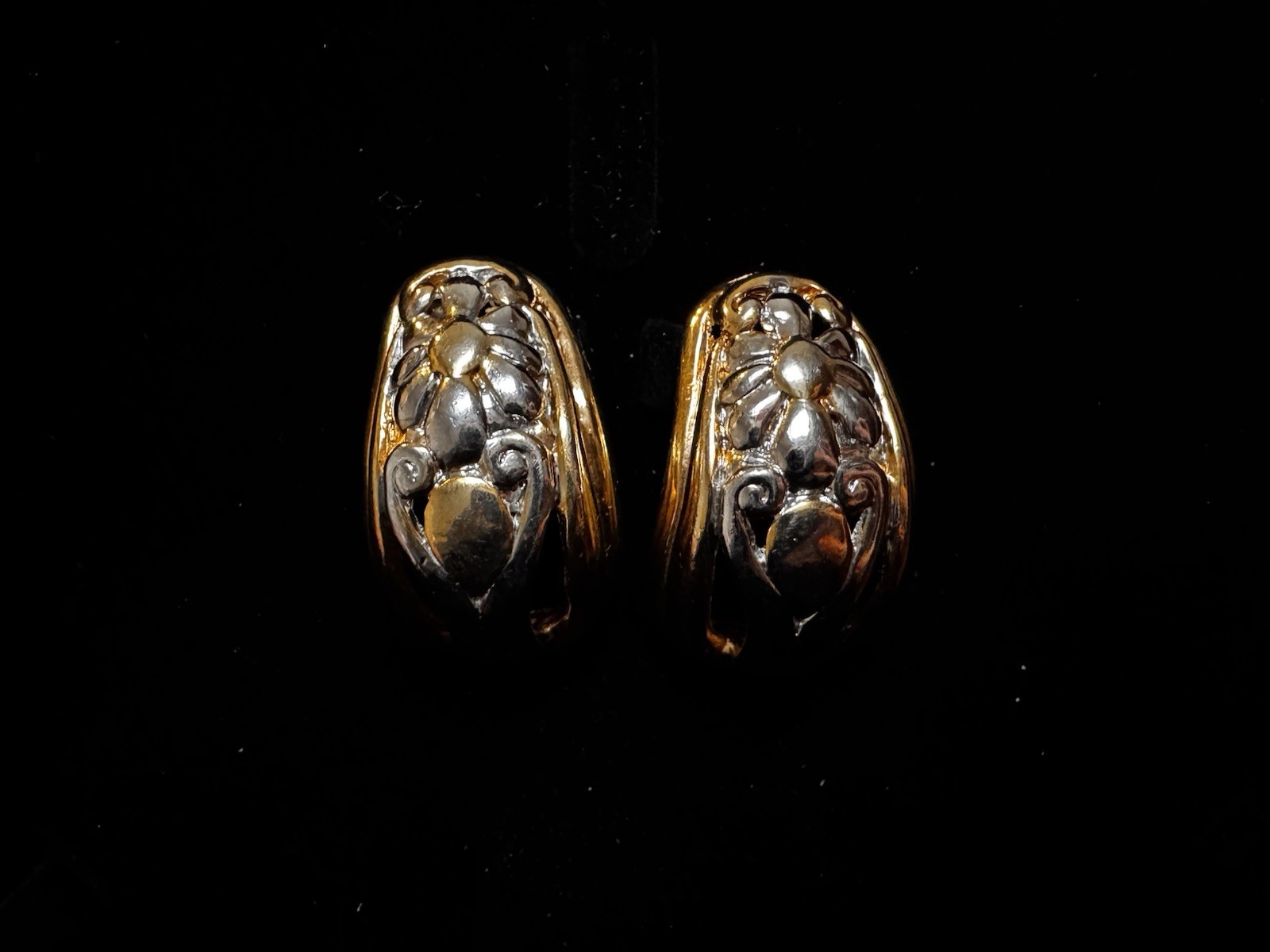 Vintage Gold-Tone Clip-On Earrings
