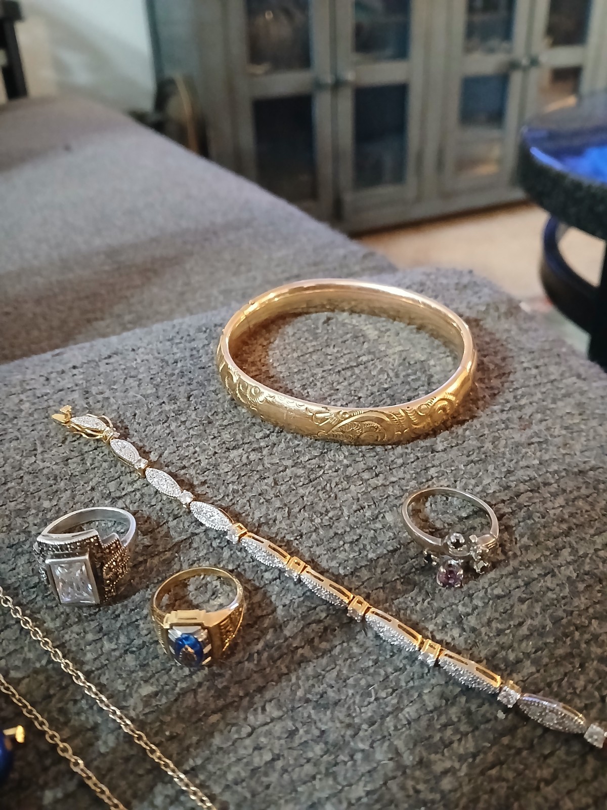 Lot of vintage jewelry, 10 k wg, 925, Victorian gold fill, 8 various pieces