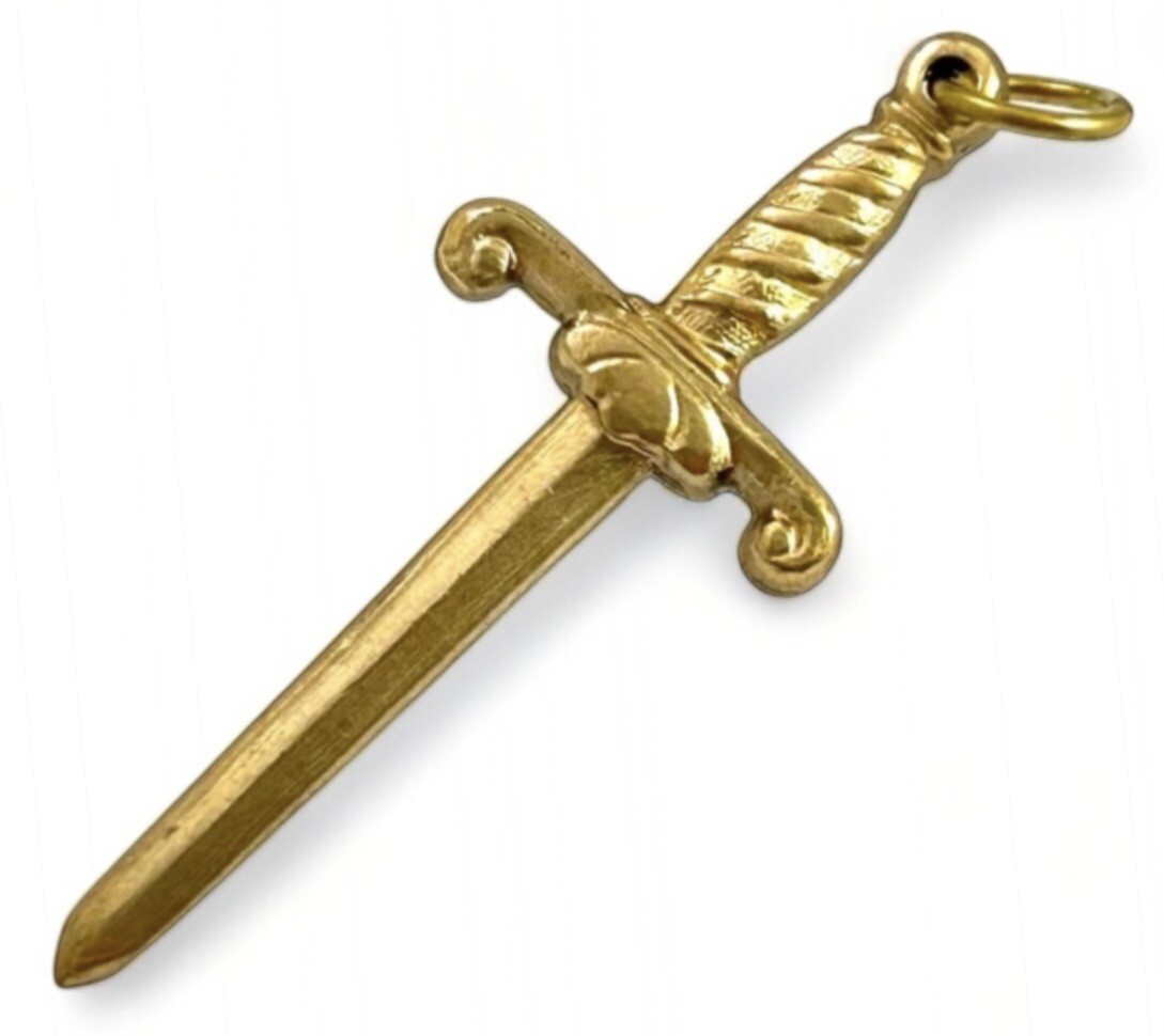 Vintage Charm Necklace Pendant Sword Charm Brass Vintage Jewelry For Women Gift