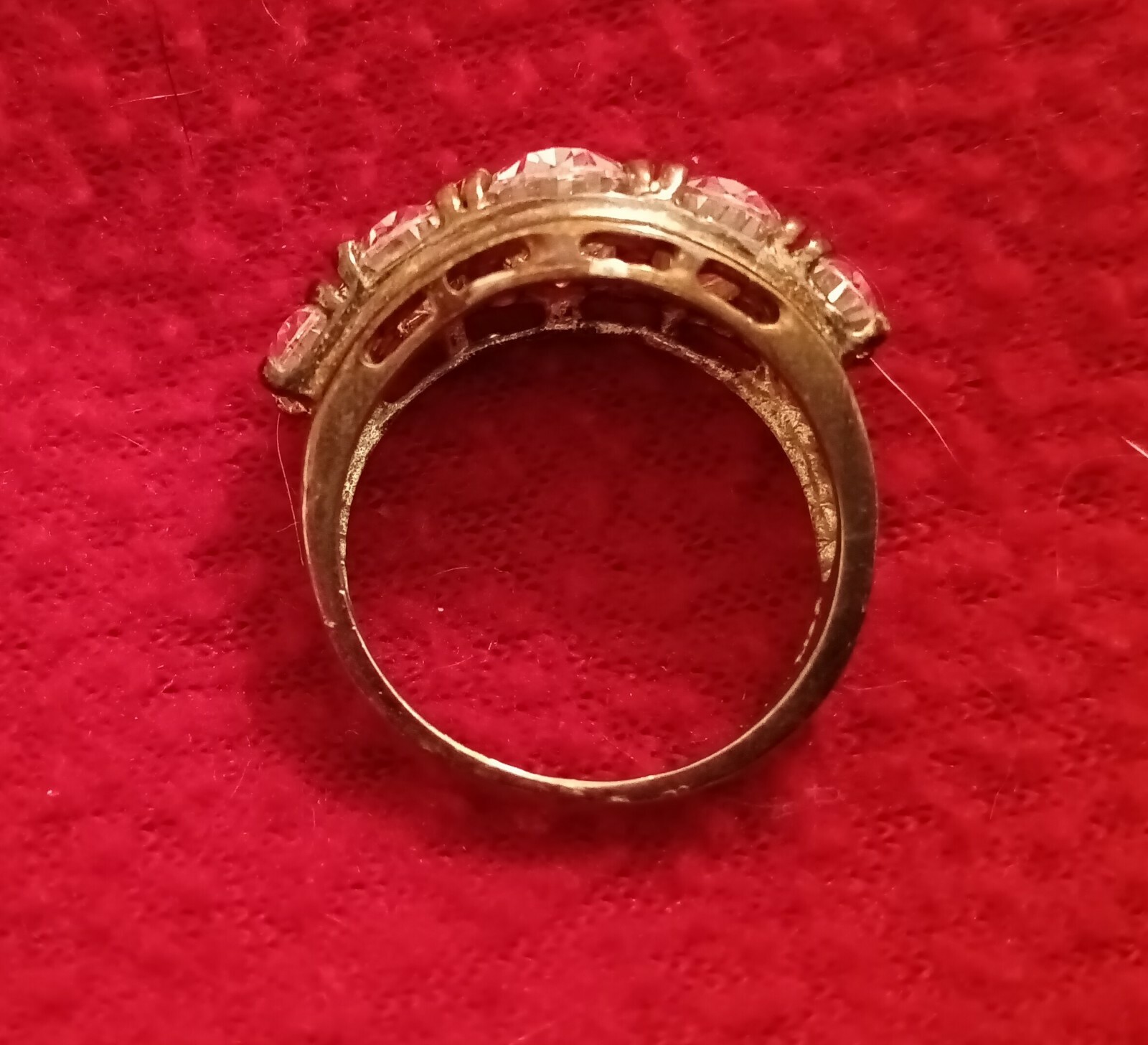 Sterling White Stones Ring Vintage – The Franklin Mint – Great shine
