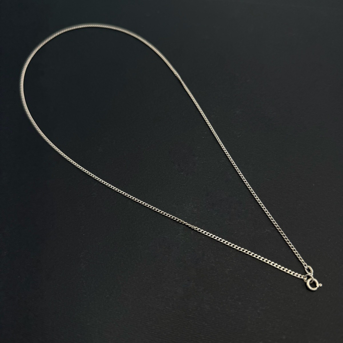 Vintage 925 Sterling Silver Necklace Unisex Jewelry Curb Chain 57 cm