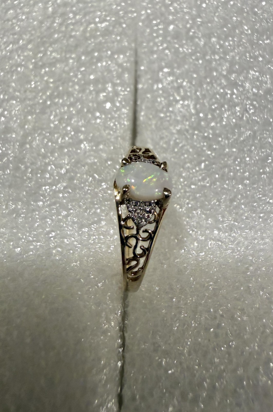 Vintage T&C 10k Gold Opal Ring Size 6.75