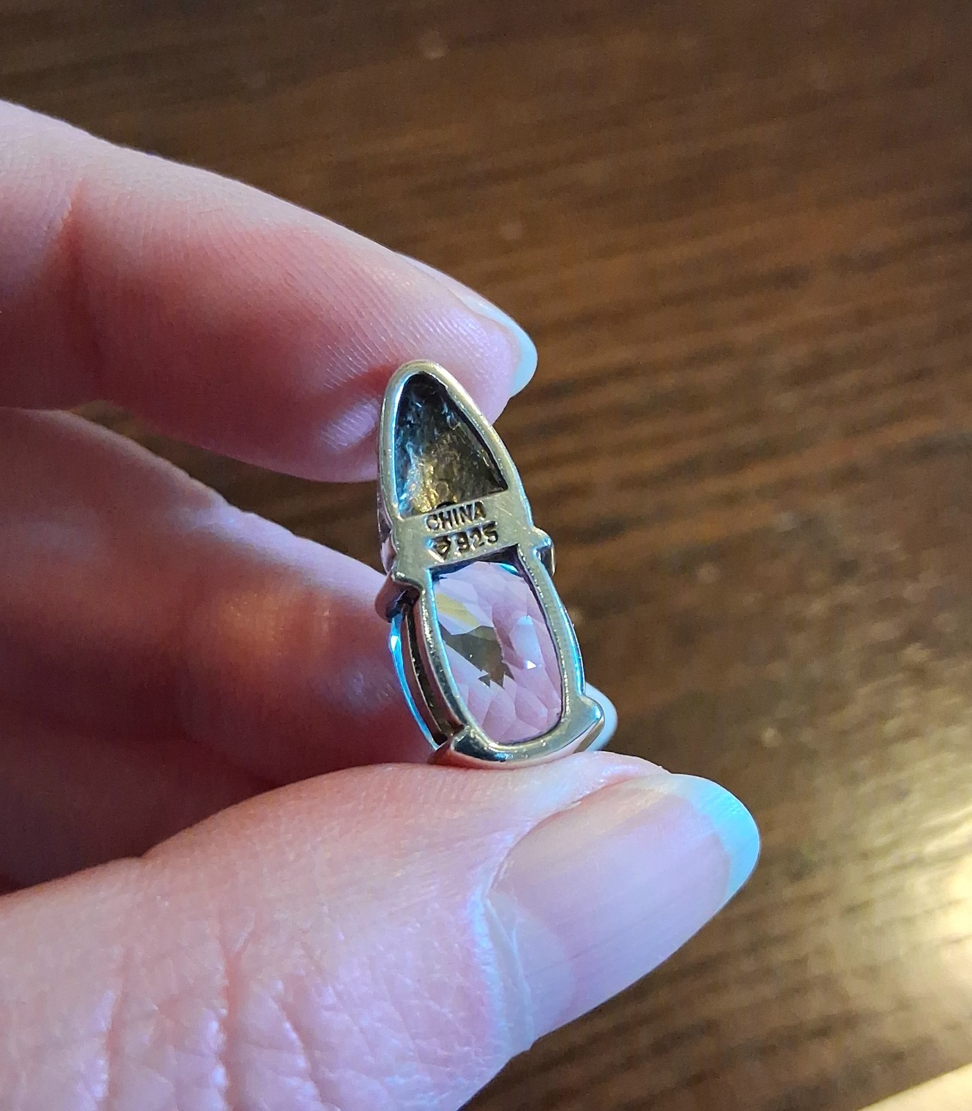 Vintage 1990s Sterling Blue Topaz & Sapphire Pendant 4.8g See Pics/Description