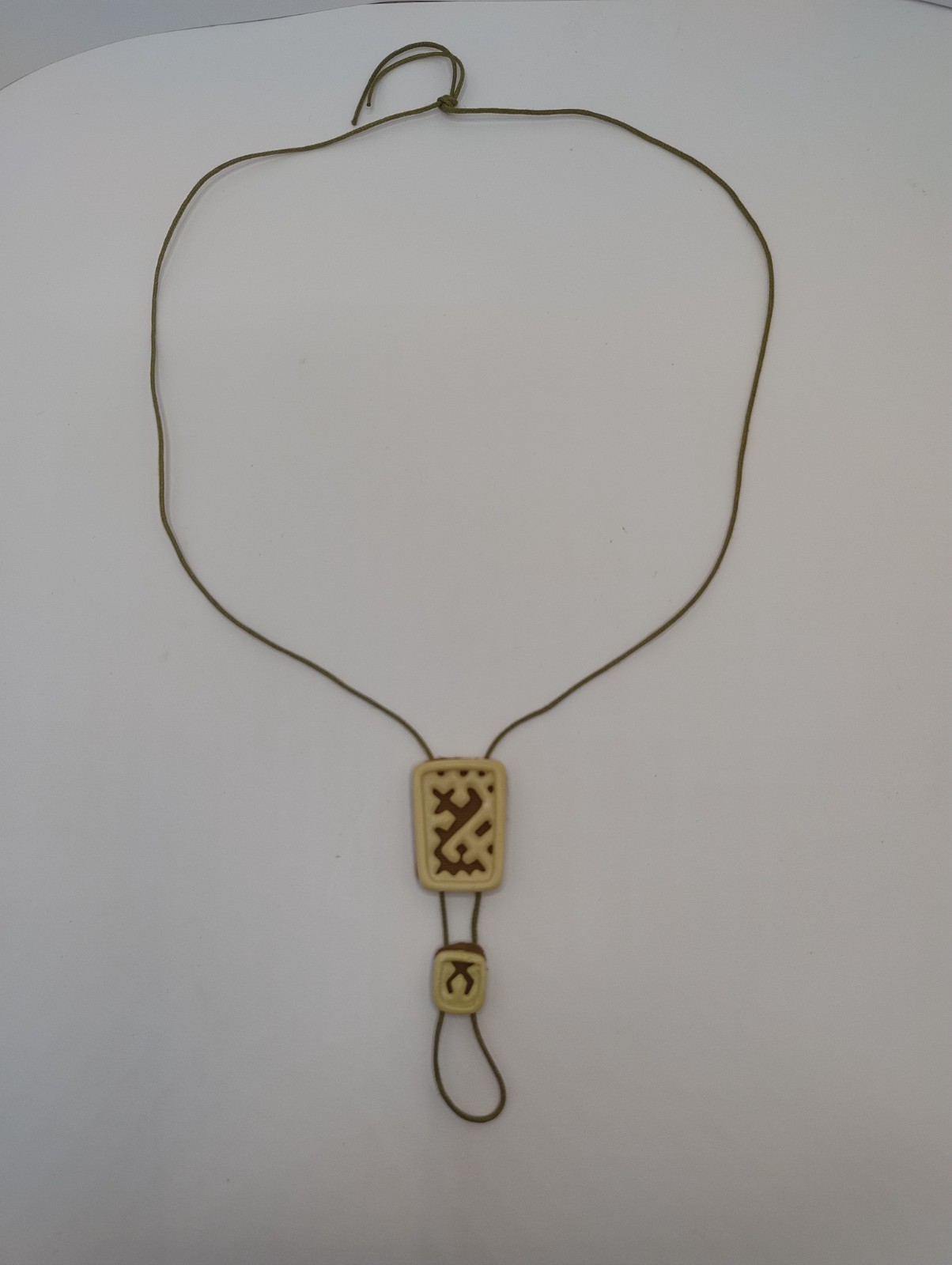 Soviet Vintage Kids Amulet Pendant Adjustable 70s 80s Plastic Bolo Tie USSR Rare