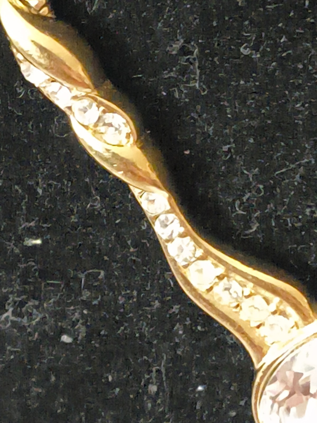 Vintage Trifari necklace, Diamante gold toned choker necklace See Pictures